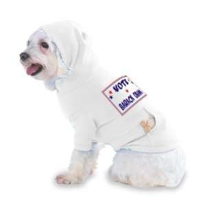   OBAMA Hooded T Shirt for Dog or Cat LARGE   WHITE