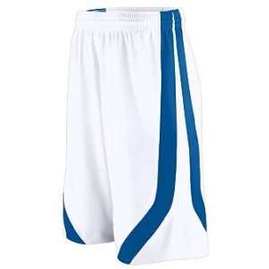  Adult Triple Double Game Short   White and Royal   2XL 