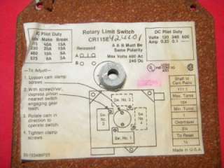 General Electric CR115E424101 Rotary Limit Switch  