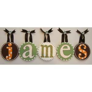  James Hand Painted Round Wall Letters