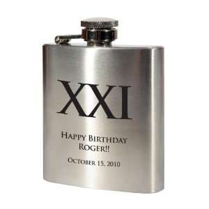  XXI Personalized Flasks