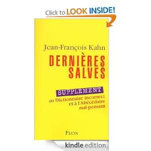 Dernières salves (French Edition) Jean François KAHN  
