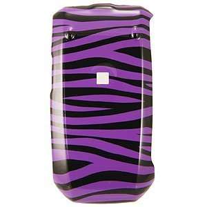  Premium Purple/Black Zebra Snap on Cover for LG Helix AX 