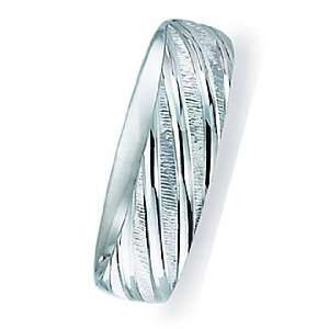  8.0 Millimeters 14Kt White Gold Wedding Ring Design with 