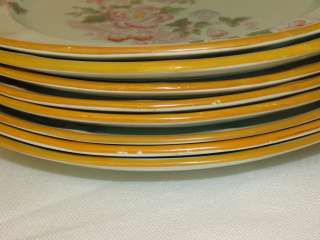 Set 8 Vintage Adams Calyxware Metz Luncheon Plates  