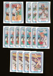 1976 KELLOGGS BASEBALL LOT OF 220 W/STARS *12194  