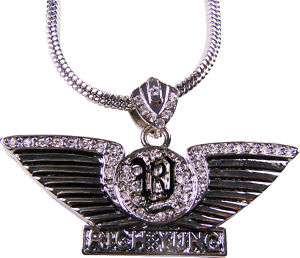 Silver Rich Yung Wing Small Rhinestone Necklace Chain  
