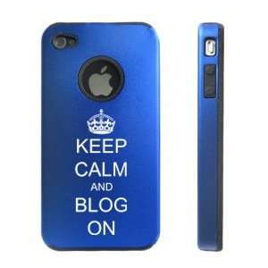  Apple iPhone 4 4S 4G Blue D1707 Aluminum & Silicone Case 