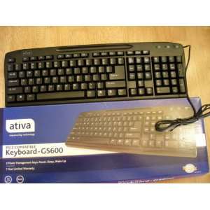  Ativa GS 600 PS/2 Compatible Computer Keyboard for Windows 