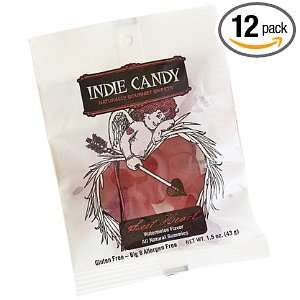 Indie Candy Heart Gummi, Watermelon Flavor, 1.5 Ounce (Pack of 12 