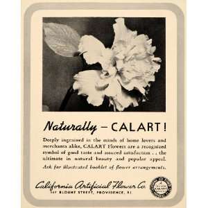 1939 Ad California Artificial Flower Calart Providence 