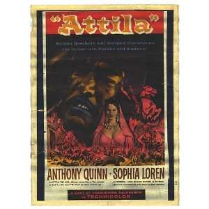  Attila Original Movie Poster, 30 x 40 (1958)