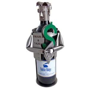   Wizard Wine Bottle Holder H&K Steel Sculpture 6766 LI