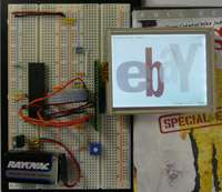 Example breadboarding set up using the adapter and a PIC18