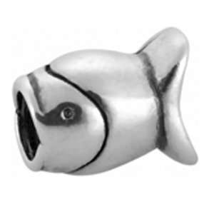  Avedon Polished Sterling Silver Fish Slide Charm Jewelry