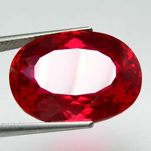 LAB SYNTHETIC CORUNDUM PIGEON RED RUBY HUGE OVAL (5x3 to 25x20mm) AAA 