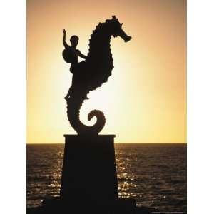  Statue of Boy Riding Seahorse, Bay of Banderas, Puerto 