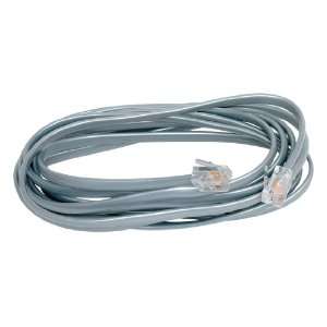  15 FT 6P 4C IVORY TELEPHONE CORD, X WIRED