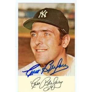 Curt Blefray Autographed/Hand Signed postcard (1971 New York Yankees 