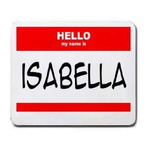  HELLO my name is ISABELLA Mousepad