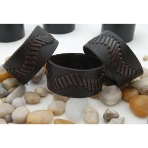  Leather Wristband 75003 in Brown