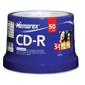  Memorex 52x Cd R Media Form Factor 120mm Standard Color 
