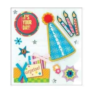   Stickers Birthday Bash; 6 Items/Order Arts, Crafts & Sewing