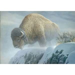  Robert Bateman   Winter Bison Artists Proof Canvas Giclee 