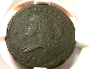 1793 NGC XF DETAILS FLOWING HAIR HALF CENT ID#S304  