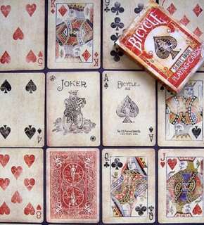 Bicycle Vintage 1800 Red Playing Cards by Ellusionist  