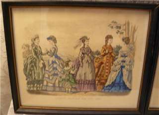   FASHION 1870 Ladies/Little Girls Kimmel & Forster NY Framed Print