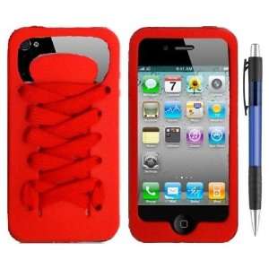  Red Shoe Lace Silicone Skin Design Protector Soft Cover 