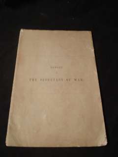 REPORT OF THE SECRETARY OF WAR 1861 1865 CIVIL WAR BOOKLET  