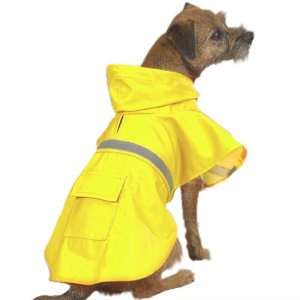   Dog Rain Jacket with Reflective Strip, X Large, Yellow