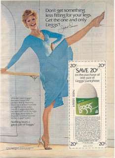 1982 LEGGS PANTYHOSE AD / HOSIERY /JULIET PROWSE/NYLONS  