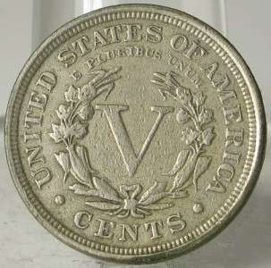 Engraved 1902 Liberty Head V Nickel   Very Fine Condition   110 YRS 