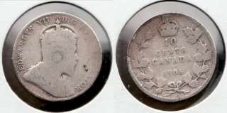 1906 10c Silver Canadian Dime ~ #2  