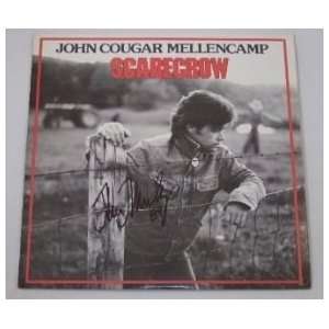John Mellencamp   Scarecrow   Hand Signed Autographed Record Album 