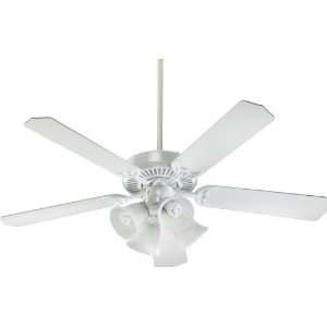   52 White Ceiling Fan with Light Kit 77525 8106