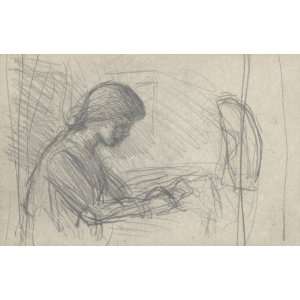   16 inches   Compositional study for The Student