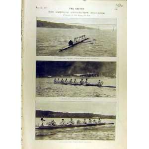  1897 American Universities Boat Race Cornell Yale Crew 