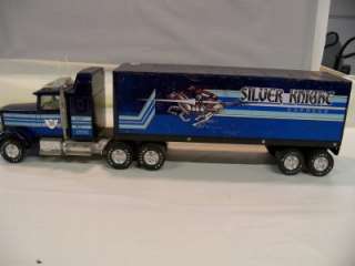   1960 70S NYLINT SILVER KNIGHT EXPRESS TRUCK SEMI TRACTOR TRAILER TOY