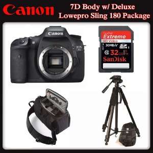 Canon EOS 7D SLR Deluxe Lowepro Sling 180 Package Includes Canon EOS 