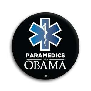  Paramedics for Obama Photo Button   2 1/4 Everything 