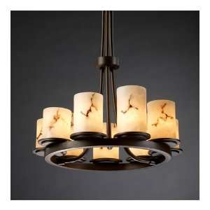 Justice Design Group FAL 8766 10 DBRZ Lumenaria 9 Light Chandeliers in 