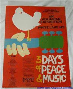 1969 WOODSTOCK MOVIE PRINTBLOCK 1 OF A KIND VERY RARE  