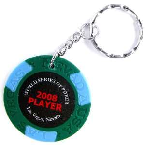  2008 WSOP Player Green Key Chain Collectible Item Sports 