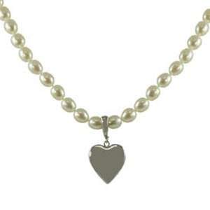  Sterling Silver Fresh Water Cultured Pearl Necklace with 