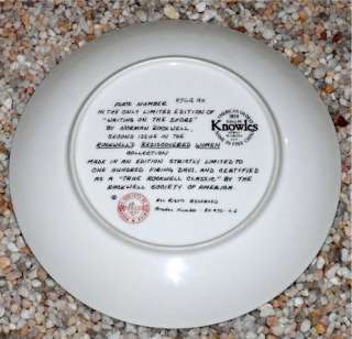 Vintage 1983 Normal Rockwell Waiting at Shore Plate Knowles  