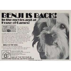  1977 Ad Benji Board Game Movie Dog Elk Grove Village Il 